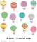 Carson Dellosa 36-Piece Hot Air Balloon Bulletin Board Cutouts, Colorful Hot Air Balloons Cutouts for Bulletin Board and Classroom D&#xE9;cor, Hot Air Balloon Classroom Cutouts